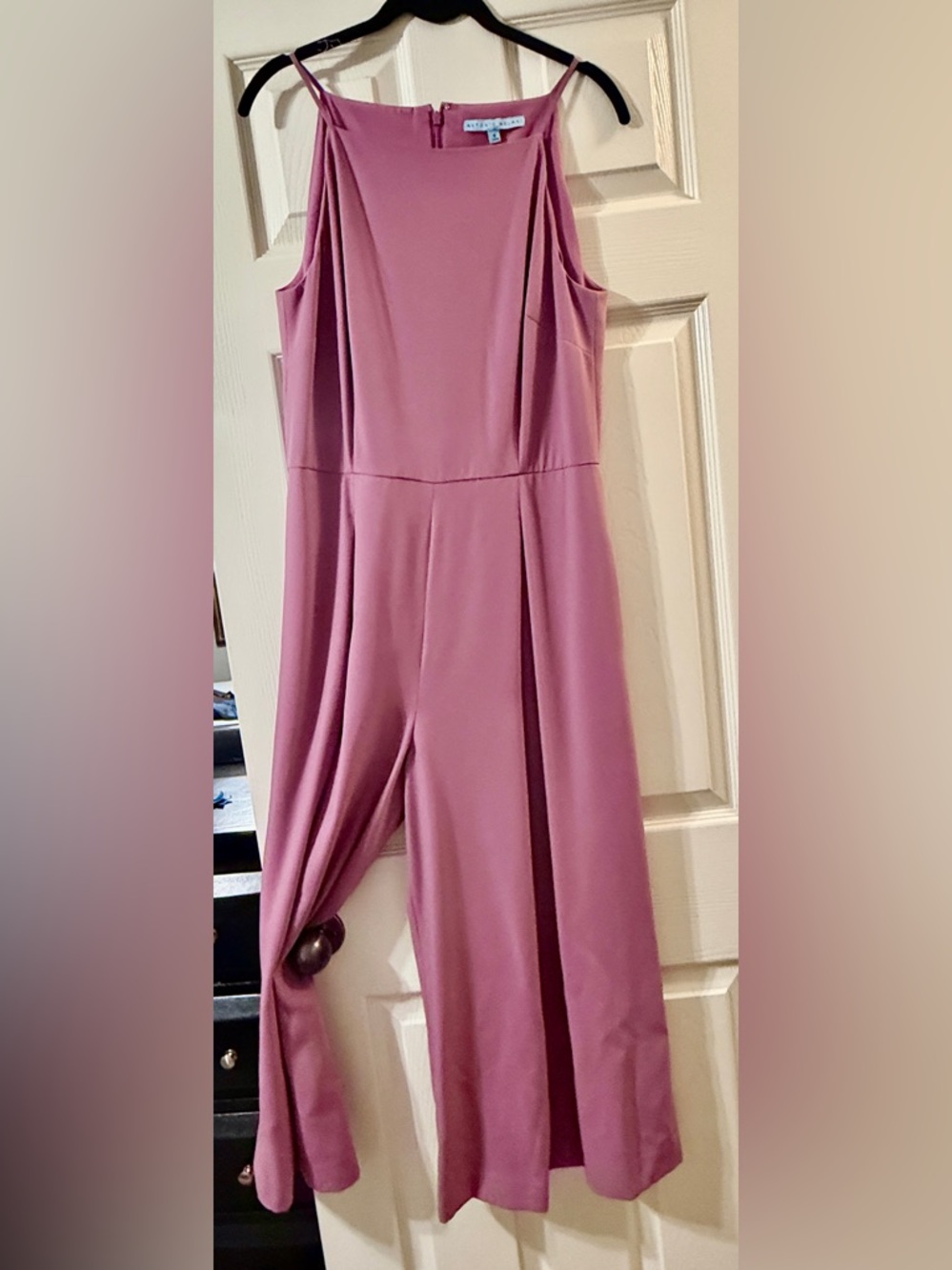 ANTONIO MELANI Mauve Sleeveless Wide-Leg Jumpsuit
